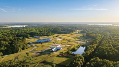Aerial View Palmetto Bluff Longfield Stables