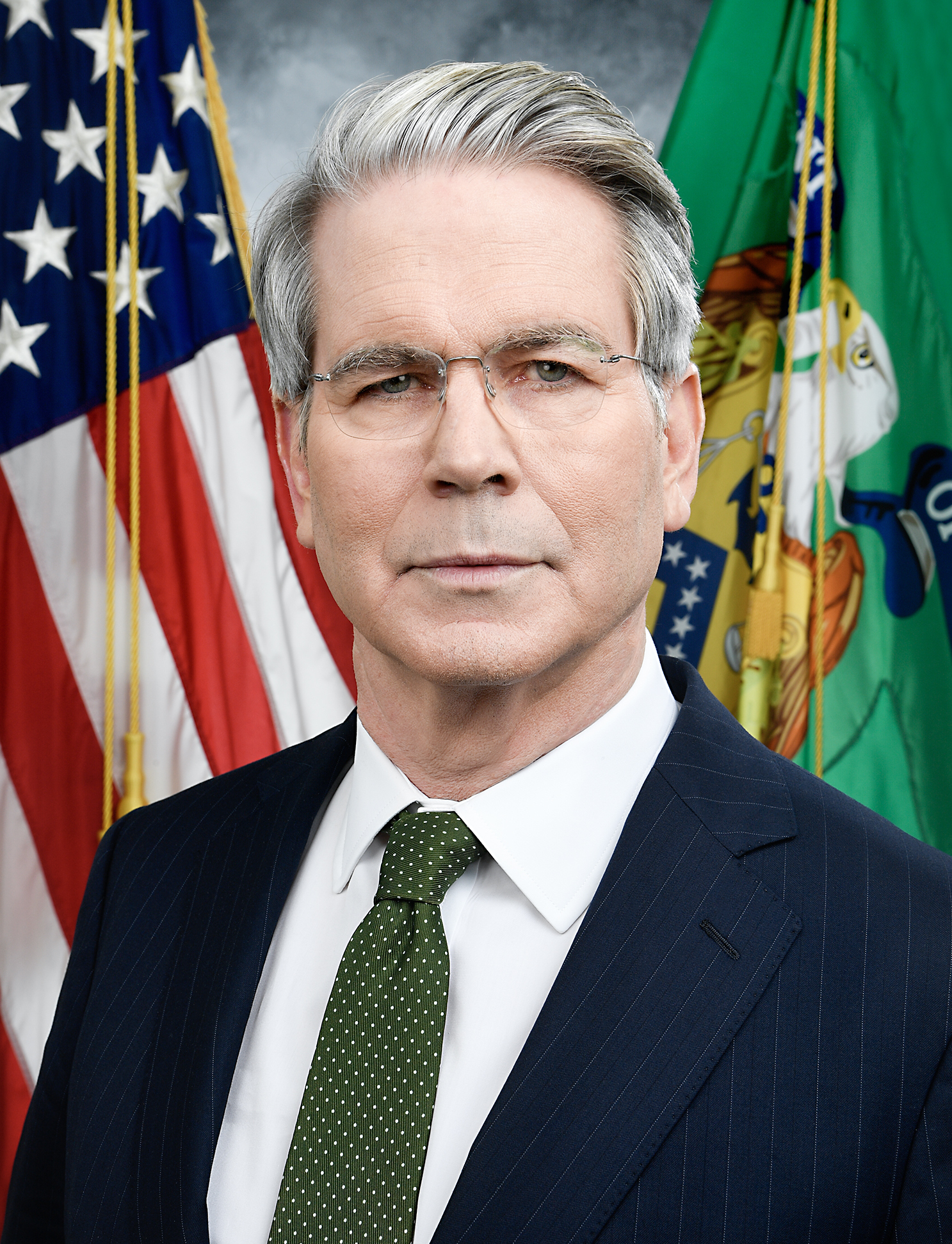 Official portrait of Treasury Secretary Scott Bessent (borderless) (cropped) ()